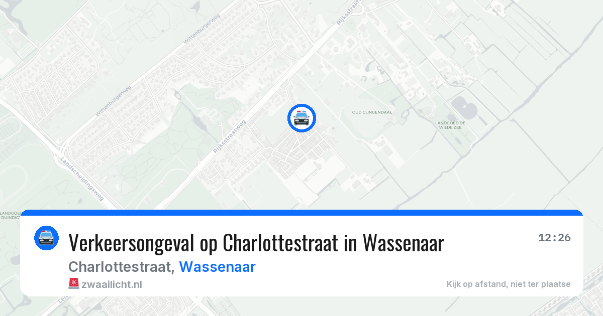 Verkeersongeval op Charlottestraat in Wassenaar — 21 mei 2026