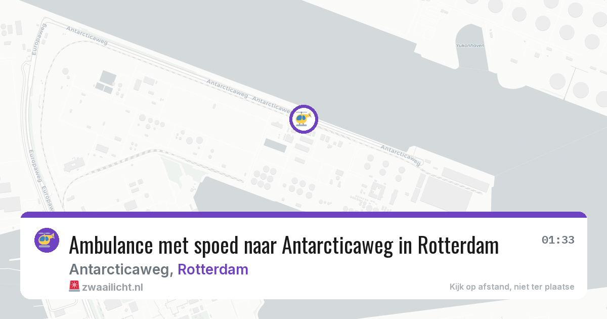 Ambulance met spoed naar Antarcticaweg in Rotterdam — 17 jun 2026