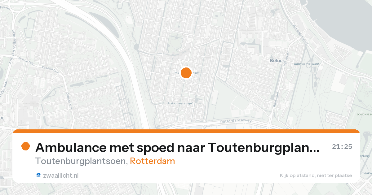 Ambulance met spoed naar Toutenburgplantsoen in Rotterdam — 5 jul 2026