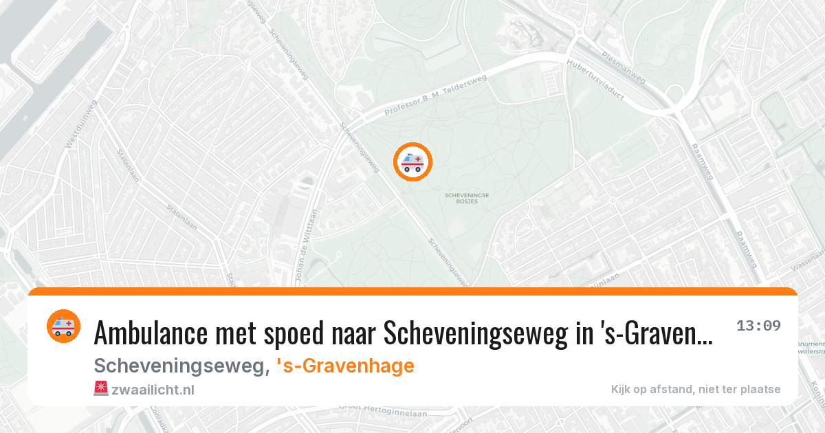 Ambulance met spoed naar Scheveningseweg in 's-Gravenhage — 22 jun 2026