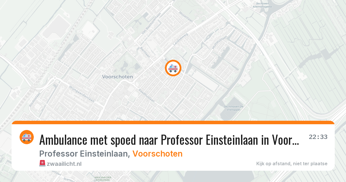 Ambulance met spoed naar Professor Einsteinlaan in Voorschoten — 24 jan 2026