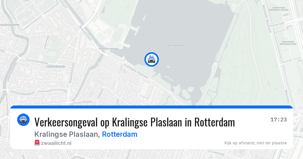 Verkeersongeval op Kralingse Plaslaan in Rotterdam — 2 mrt 2026
