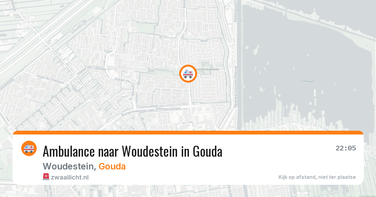 Ambulance naar Woudestein in Gouda — 25 jul 2026