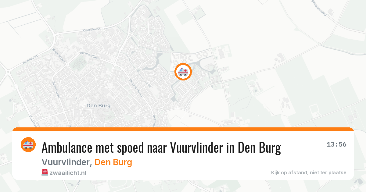 Ambulance met spoed naar Vuurvlinder in Den Burg — 1 jul 2026