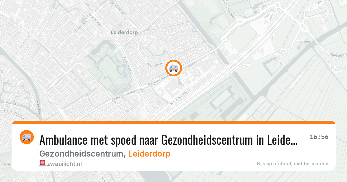 Ambulance met spoed naar Gezondheidscentrum in Leiderdorp — 27 jul 2026