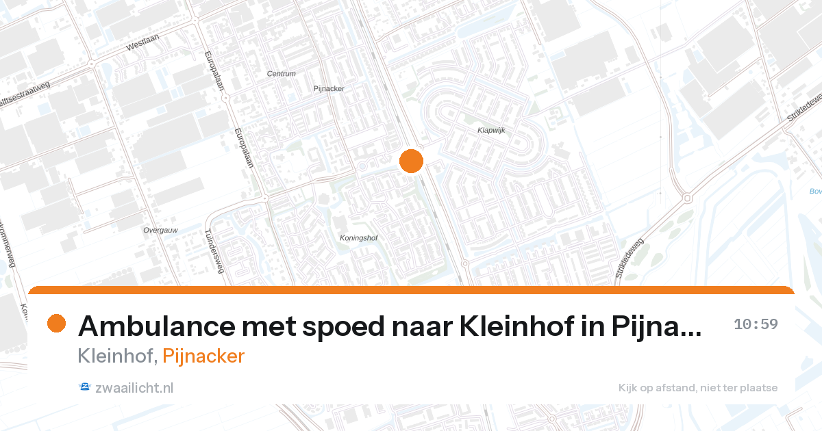 Ambulance met spoed naar Kleinhof in Pijnacker — 21 feb 2026