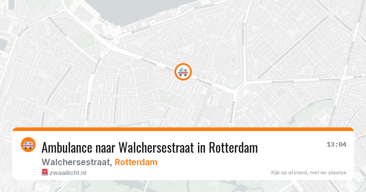 Ambulance naar Walchersestraat in Rotterdam — 3 jul 2026