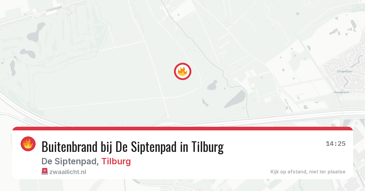 Buitenbrand bij De Siptenpad in Tilburg — 29 apr 2026
