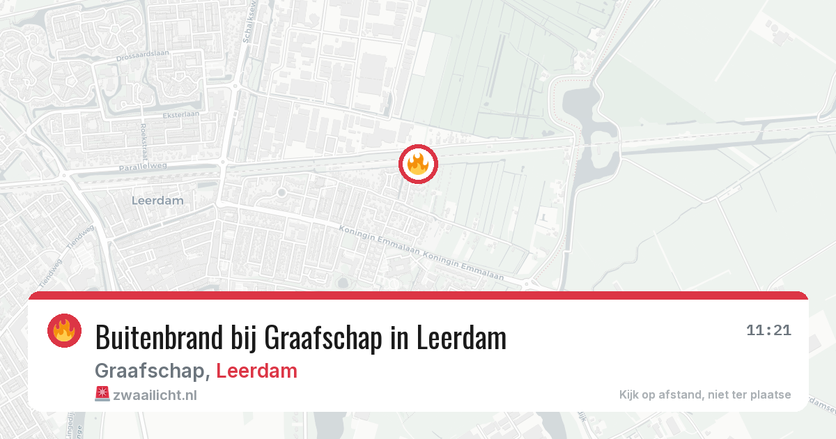 Buitenbrand bij Graafschap in Leerdam — 25 apr 2026