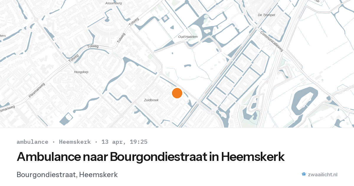 Ambulance naar Bourgondiestraat in Heemskerk — 13 apr 2026