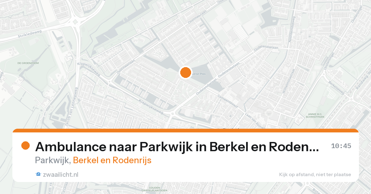 Ambulance naar Parkwijk in Berkel en Rodenrijs — 26 aug 2026
