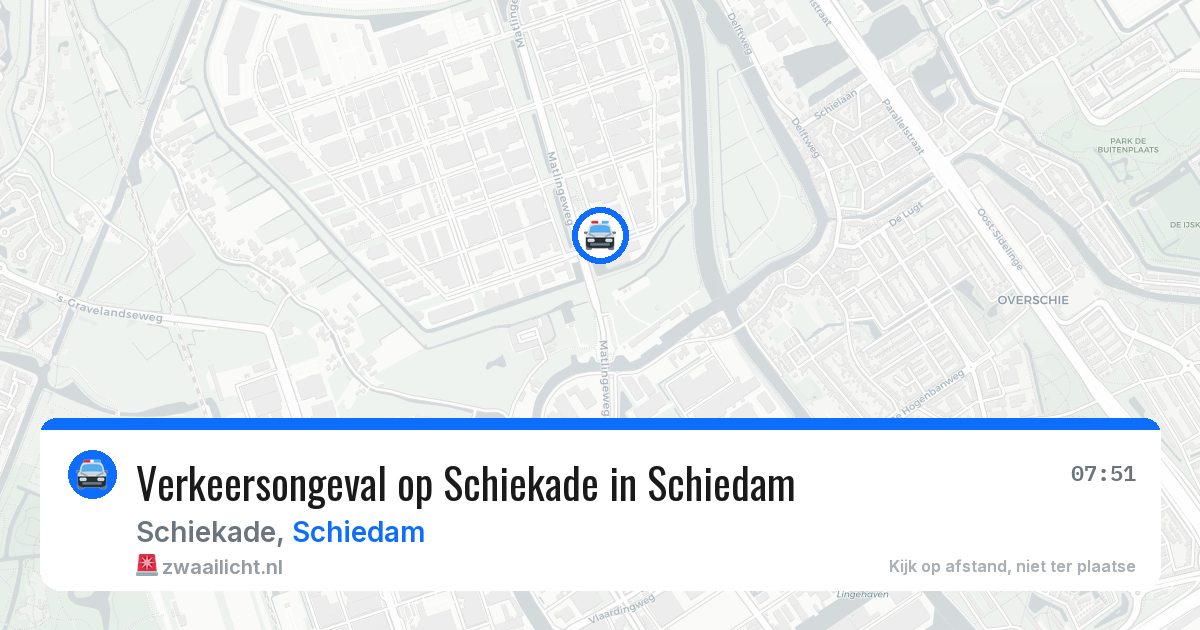 Verkeersongeval op Schiekade in Schiedam — 6 aug 2026
