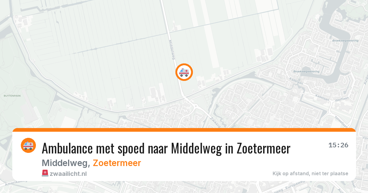 Ambulance met spoed naar Middelweg in Zoetermeer — 21 mei 2026