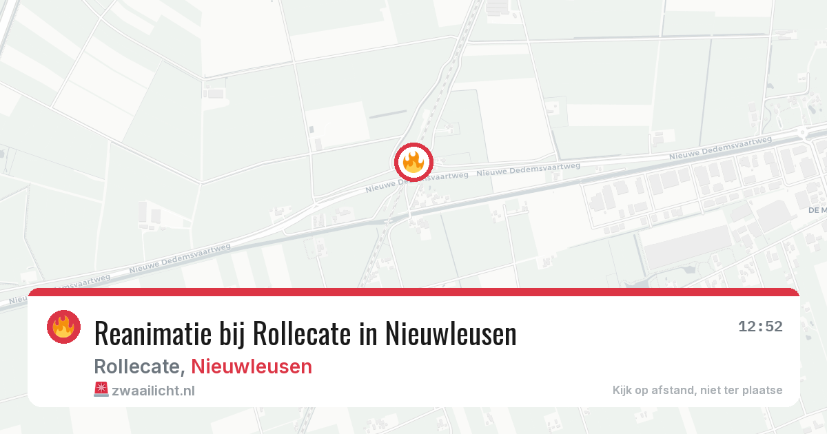 Reanimatie bij Rollecate in Nieuwleusen — 18 jul 2026