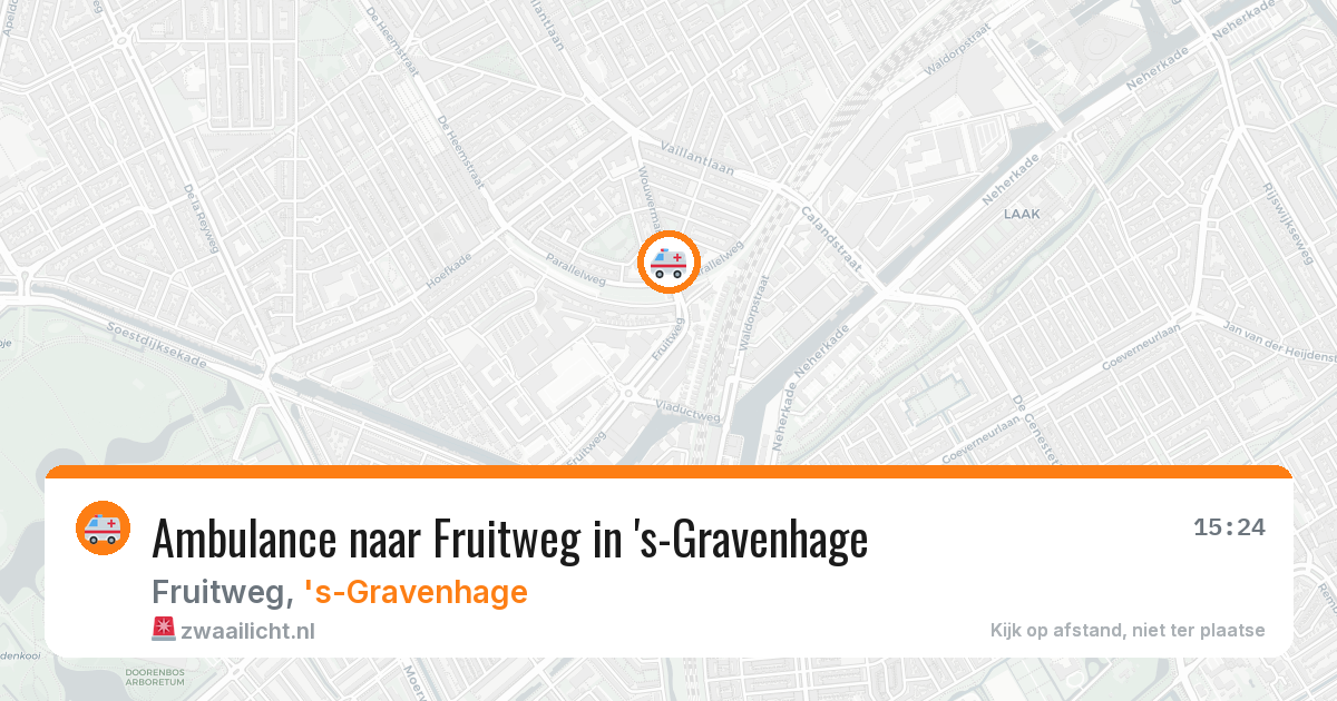 Ambulance naar Fruitweg in 's-Gravenhage — 21 mei 2026