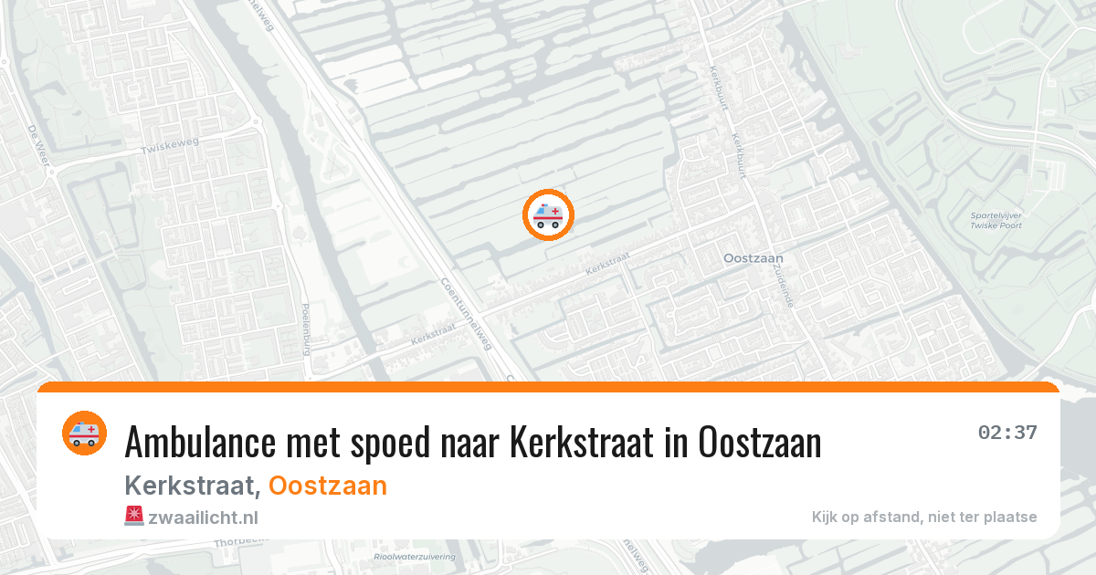 Ambulance met spoed naar Kerkstraat in Oostzaan — 13 aug 2026