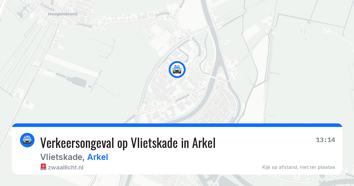 Verkeersongeval op Vlietskade in Arkel — 25 apr 2026
