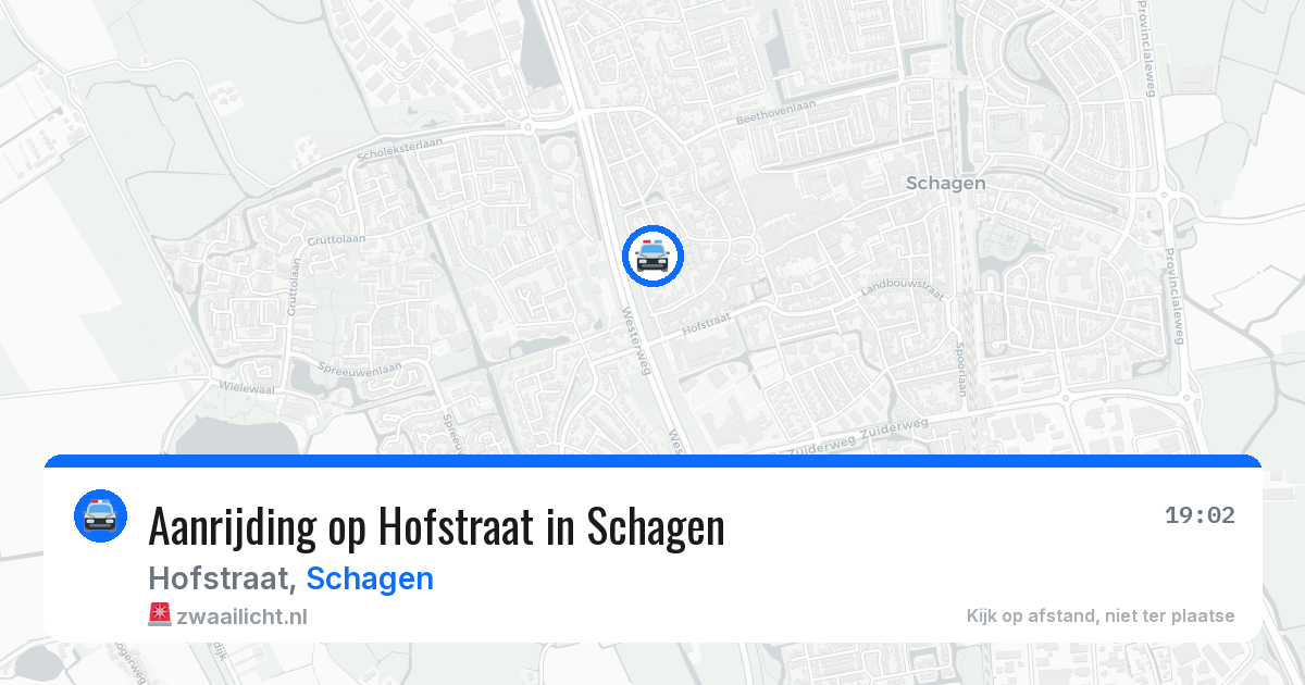 Aanrijding op Hofstraat in Schagen — 2 aug 2026