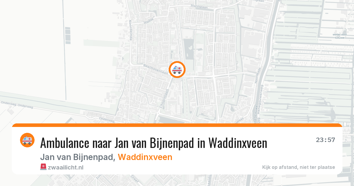 Ambulance naar Jan van Bijnenpad in Waddinxveen — 30 jun 2026