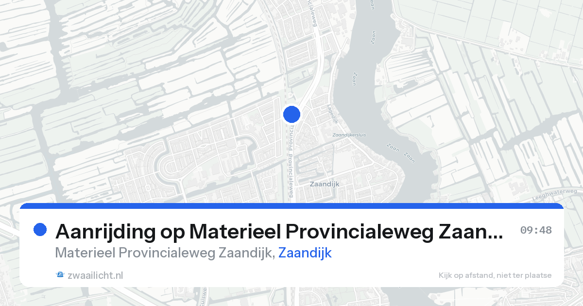 Aanrijding op Materieel Provincialeweg Zaandijk in Zaandijk — 18 aug 2026