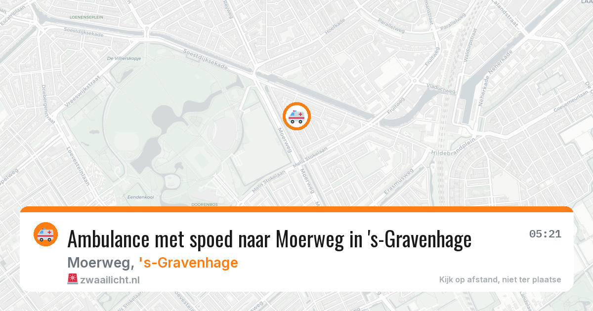 Ambulance met spoed naar Moerweg in 's-Gravenhage — 14 aug 2026