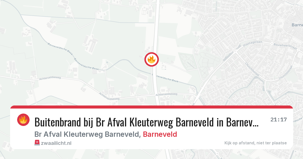 Buitenbrand bij Br Afval Kleuterweg Barneveld in Barneveld — 27 jul 2026