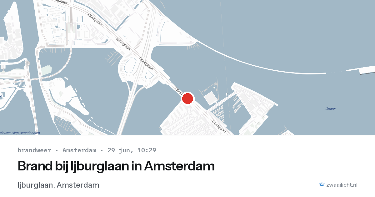 Brand bij Ijburglaan in Amsterdam — 29 jun 2026