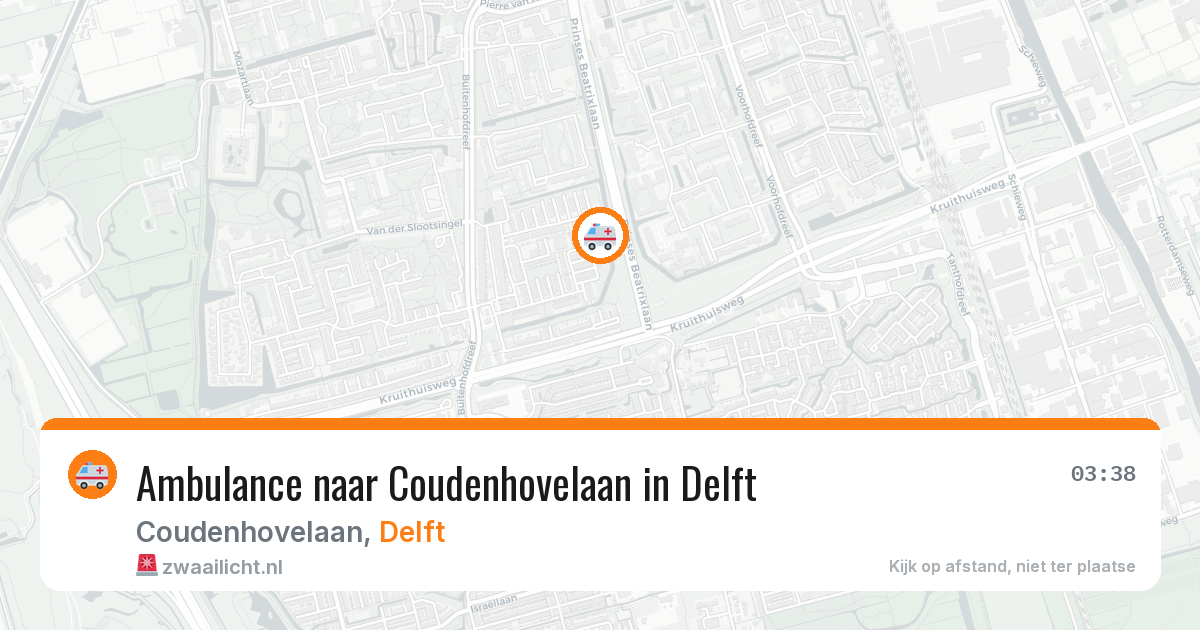 Ambulance naar Coudenhovelaan in Delft — 29 mrt 2026