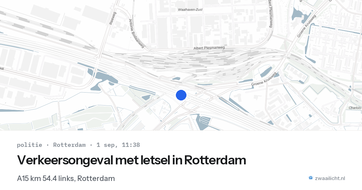 Verkeersongeval met letsel in Rotterdam — 1 sep 2026