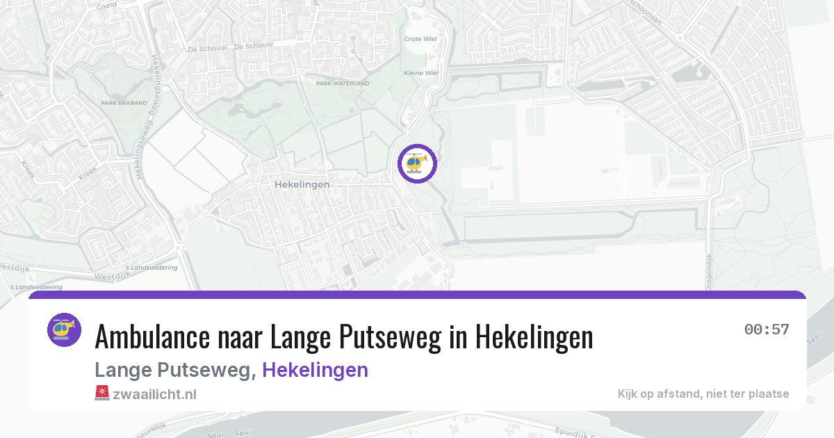 Ambulance naar Lange Putseweg in Hekelingen — 25 jun 2026