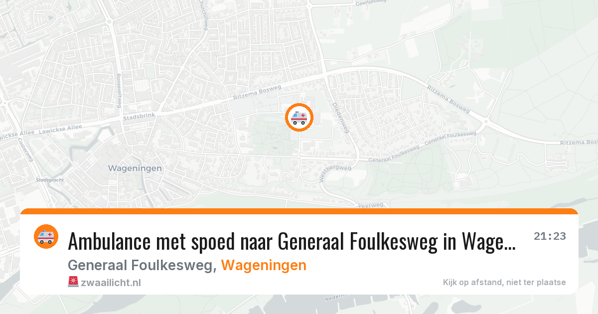 Ambulance met spoed naar Generaal Foulkesweg in Wageningen — 7 mrt 2026