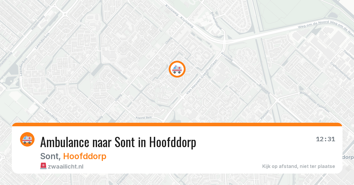Ambulance naar Sont in Hoofddorp — 29 mei 2026