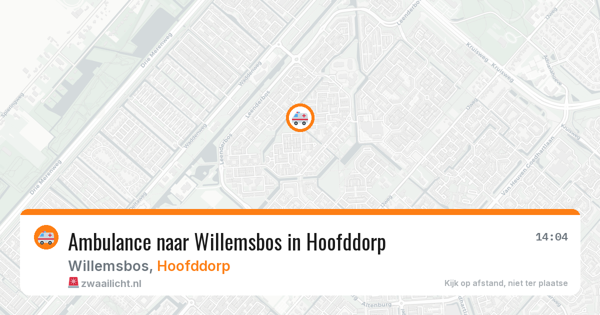 Ambulance naar Willemsbos in Hoofddorp — 21 jul 2026