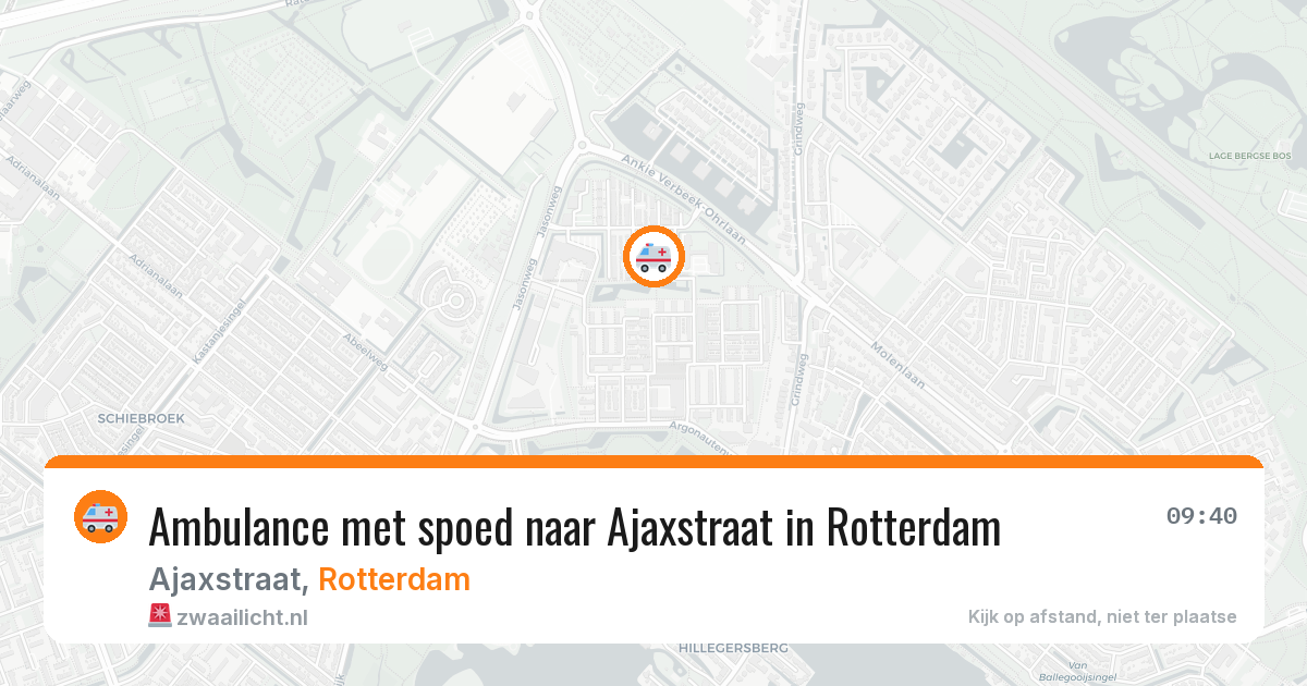Ambulance met spoed naar Ajaxstraat in Rotterdam — 23 mei 2026