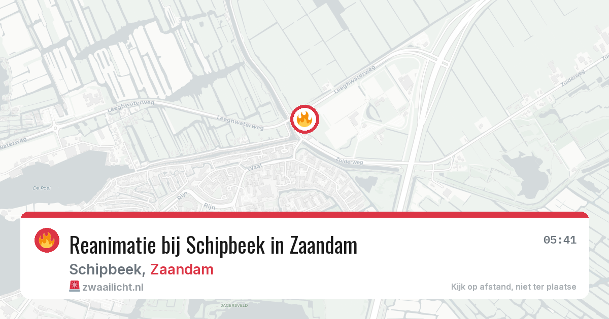Reanimatie bij Schipbeek in Zaandam — 27 mei 2026