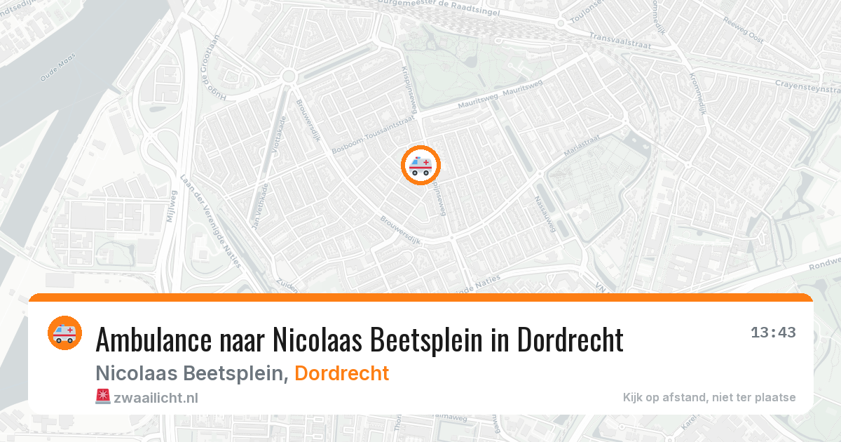 Ambulance naar Nicolaas Beetsplein in Dordrecht — 19 mei 2026