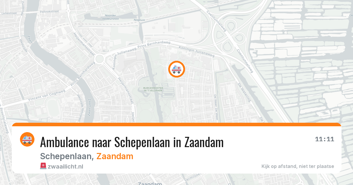 Ambulance naar Schepenlaan in Zaandam — 1 jun 2026