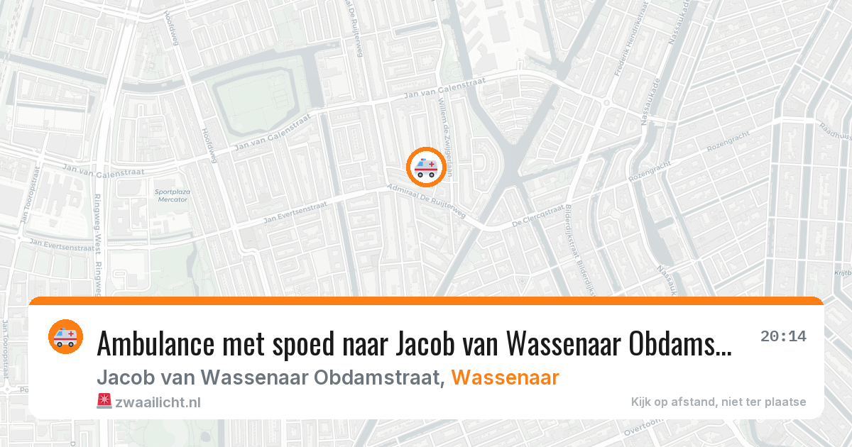 Ambulance met spoed naar Jacob van Wassenaar Obdamstraat in Wassenaar — 24 mei 2026