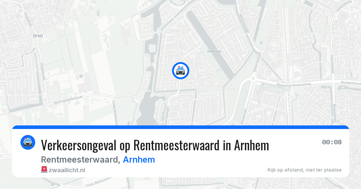 Verkeersongeval op Rentmeesterwaard in Arnhem — 22 mrt 2026