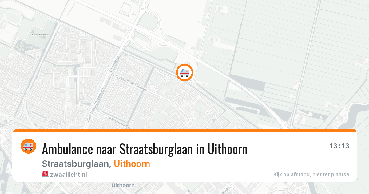 Ambulance naar Straatsburglaan in Uithoorn — 13 jul 2026