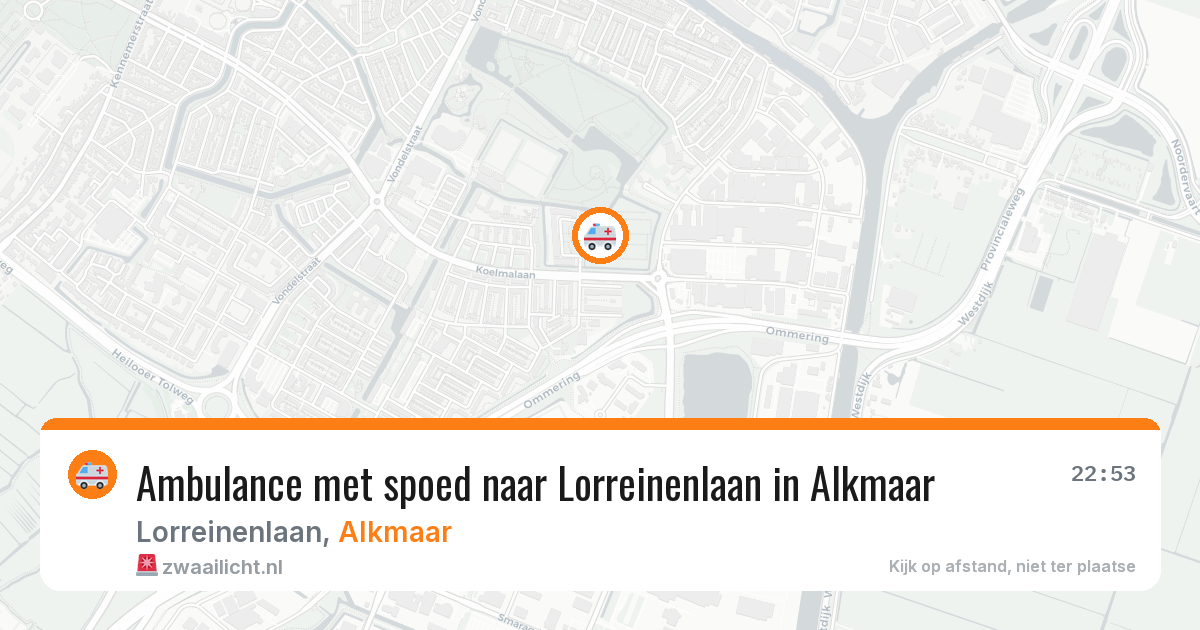 Ambulance met spoed naar Lorreinenlaan in Alkmaar — 12 jul 2026
