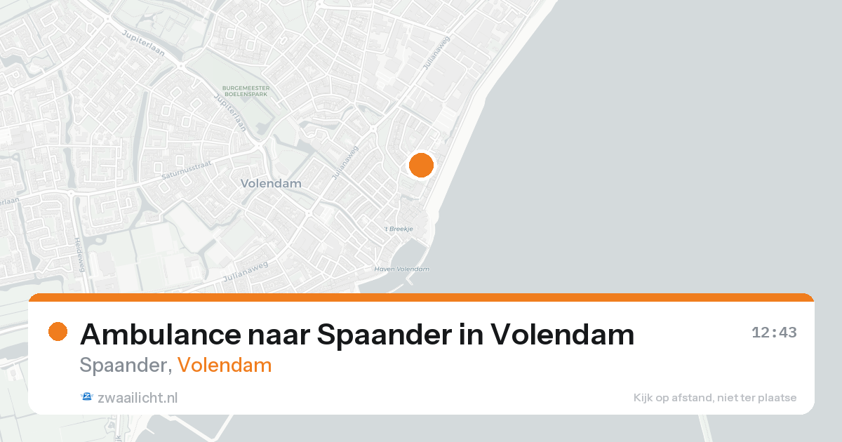 Ambulance naar Spaander in Volendam — 19 mei 2026