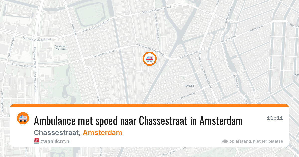 Ambulance met spoed naar Chassestraat in Amsterdam — 1 apr 2026