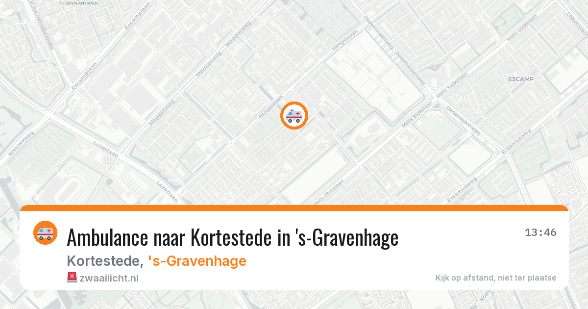 Ambulance naar Kortestede in 's-Gravenhage — 5 jul 2026