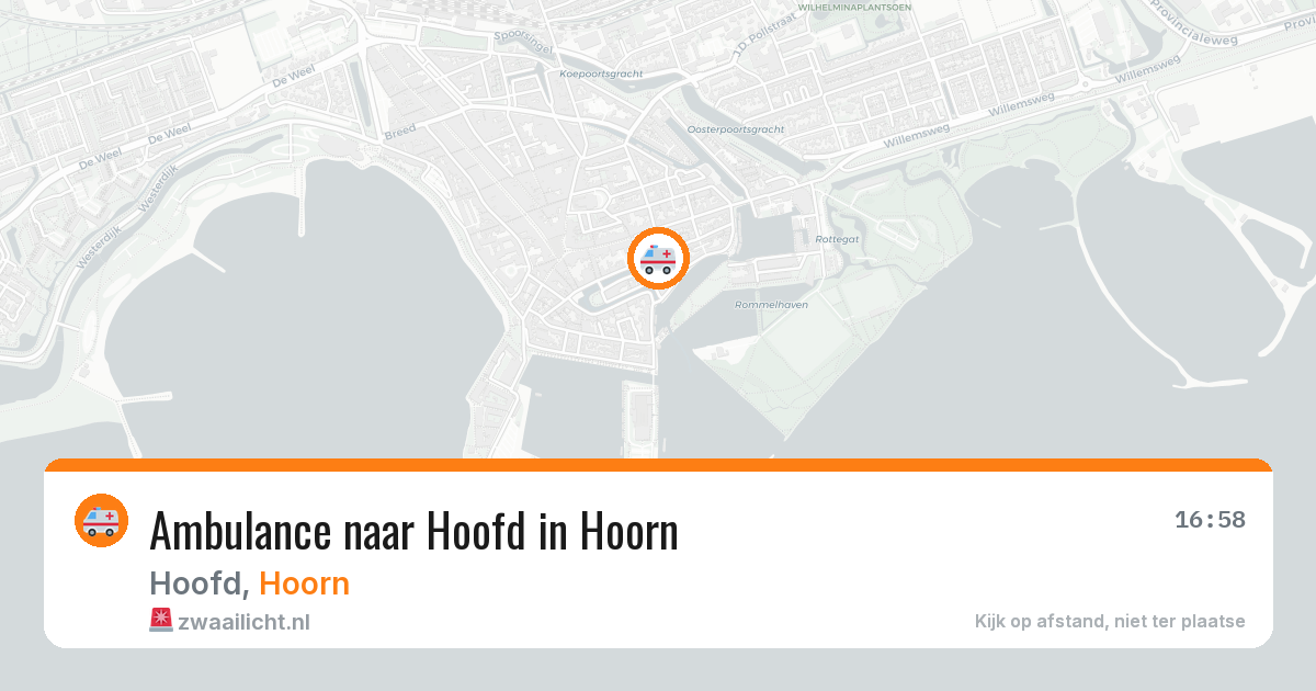 Ambulance naar Hoofd in Hoorn — 19 jul 2026