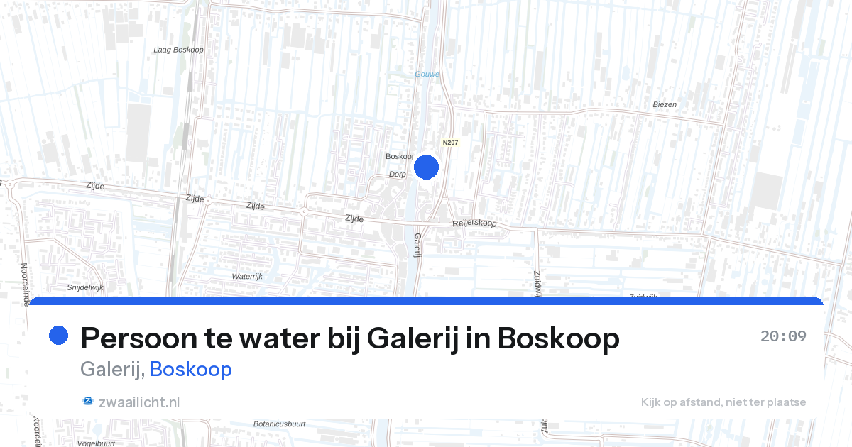 Persoon te water bij Galerij in Boskoop — 27 aug 2026