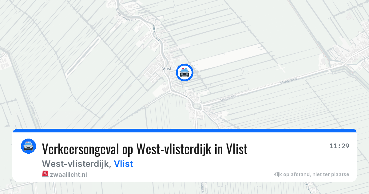 Verkeersongeval op West-vlisterdijk in Vlist — 15 mei 2026