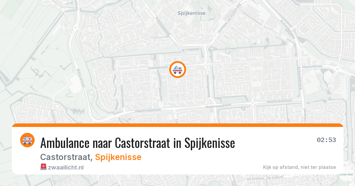 Ambulance naar Castorstraat in Spijkenisse — 10 mrt 2026