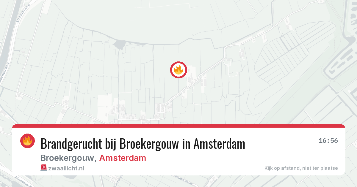 Brandgerucht bij Broekergouw in Amsterdam — 31 jul 2026