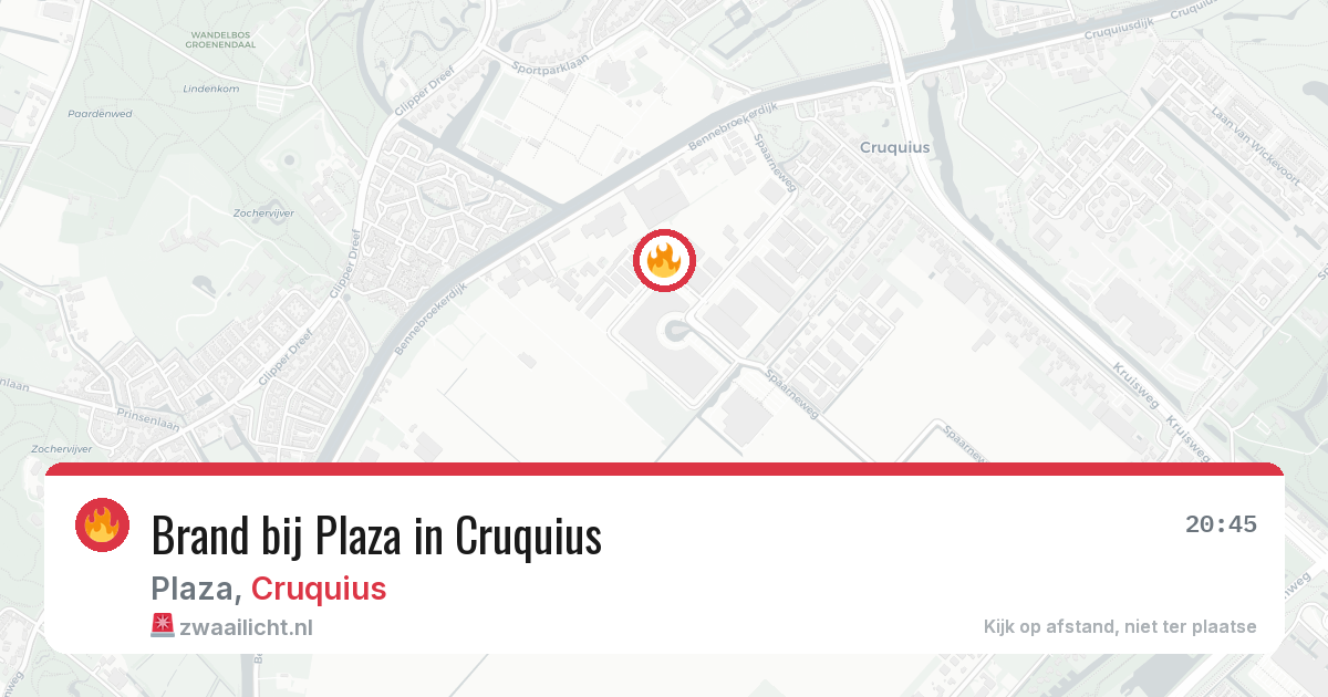 Brand bij Plaza in Cruquius — 7 aug 2026